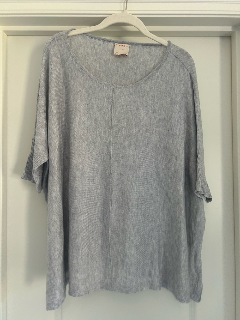 Light Grey Womens Relaxed Knit Top